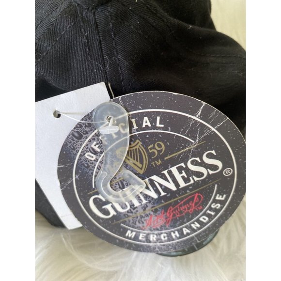 Vintage '95 Guinness Beer Extra Stout 1759 Baseball Cap Hat Black OS Stretch Fit - Picture 7 of 12